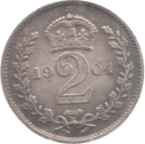 1904 MAUNDY TWOPENCE ( AUNC ) - Maundy Coins - Cambridgeshire Coins