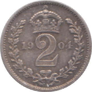 1904 MAUNDY TWOPENCE ( EF ) 2 - Maundy Coins - Cambridgeshire Coins