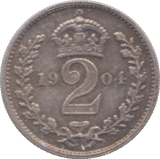 1904 MAUNDY TWOPENCE ( EF ) 2 - Maundy Coins - Cambridgeshire Coins