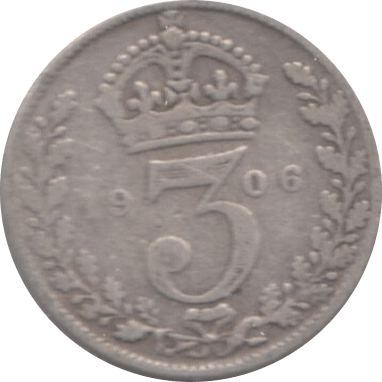 1906 THREEPENCE ( FINE ) - Threepence - Cambridgeshire Coins