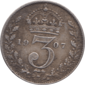 1907 MAUNDY THREEPENCE ( GF ) 1 - Maundy Coins - Cambridgeshire Coins