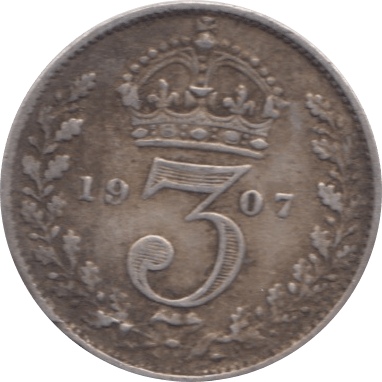 1907 MAUNDY THREEPENCE ( GF ) 1 - Maundy Coins - Cambridgeshire Coins