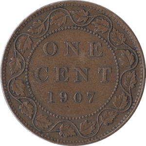 1907 ONE CENT CANADA - WORLD COINS - Cambridgeshire Coins