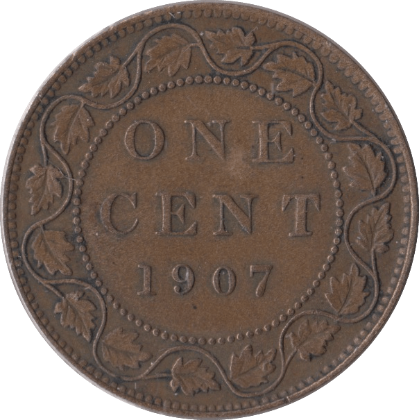 1907 ONE CENT CANADA - WORLD COINS - Cambridgeshire Coins