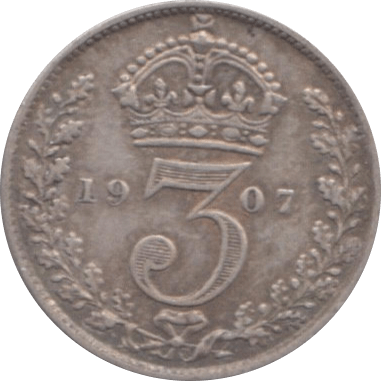 1907 THREEPENCE ( VF ) - Threepence - Cambridgeshire Coins