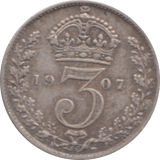 1907 THREEPENCE ( VF ) - Threepence - Cambridgeshire Coins