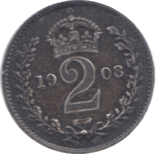 1908 MAUNDY TWOPENCE UNC 21 Cambridgeshire Coins