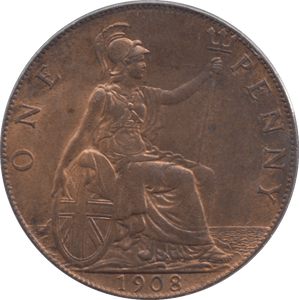 1908 PENNY ( UNC ) - Penny - Cambridgeshire Coins