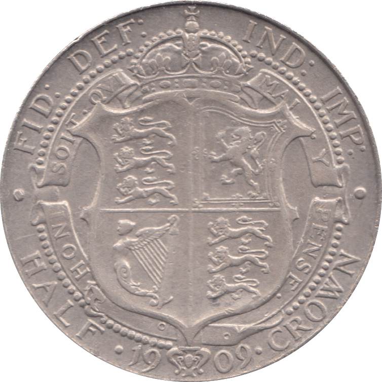 1909 HALFCROWN ( GVF ) - Halfcrown - Cambridgeshire Coins