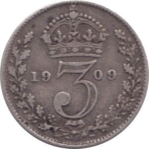 1909 MAUNDY THREEPENCE ( FINE ) 1 - Maundy Coins - Cambridgeshire Coins