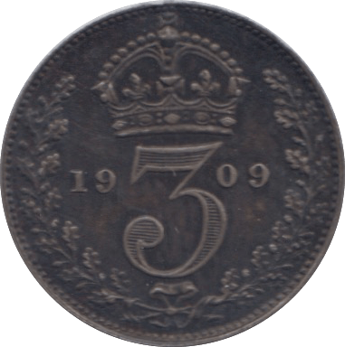 1909 MAUNDY THREEPENCE ( UNC ) - Maundy Coins - Cambridgeshire Coins