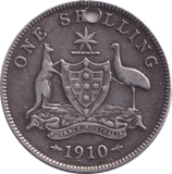 1910 SILVER ONE SHILLING AUSTRALIA - SILVER WORLD COINS - Cambridgeshire Coins