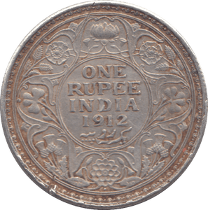 1912 INDIAN SILVER ONE RUPEE - SILVER WORLD COINS - Cambridgeshire Coins