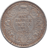 1912 INDIAN SILVER ONE RUPEE - SILVER WORLD COINS - Cambridgeshire Coins