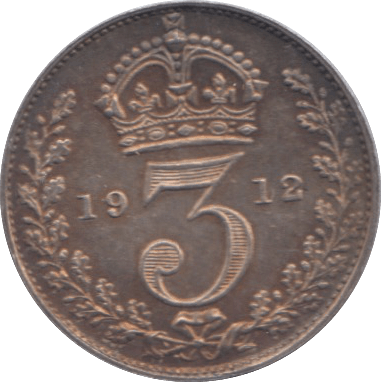 1912 MAUNDY THREEPENCE ( UNC ) - Maundy Coins - Cambridgeshire Coins