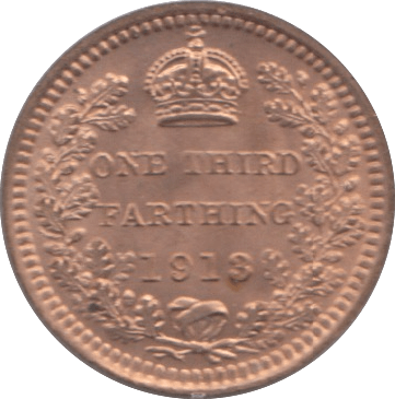 1913 ONE THIRD FARTHING ( BU ) - One Third Farthing - Cambridgeshire Coins