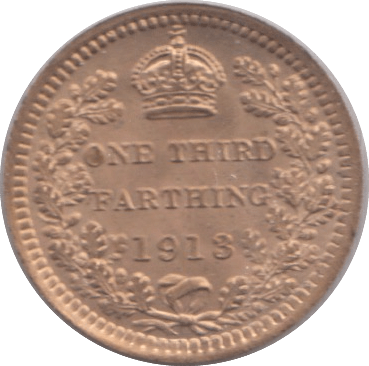 1913 ONE THIRD FARTHING ( BU ) - One Third Farthing - Cambridgeshire Coins