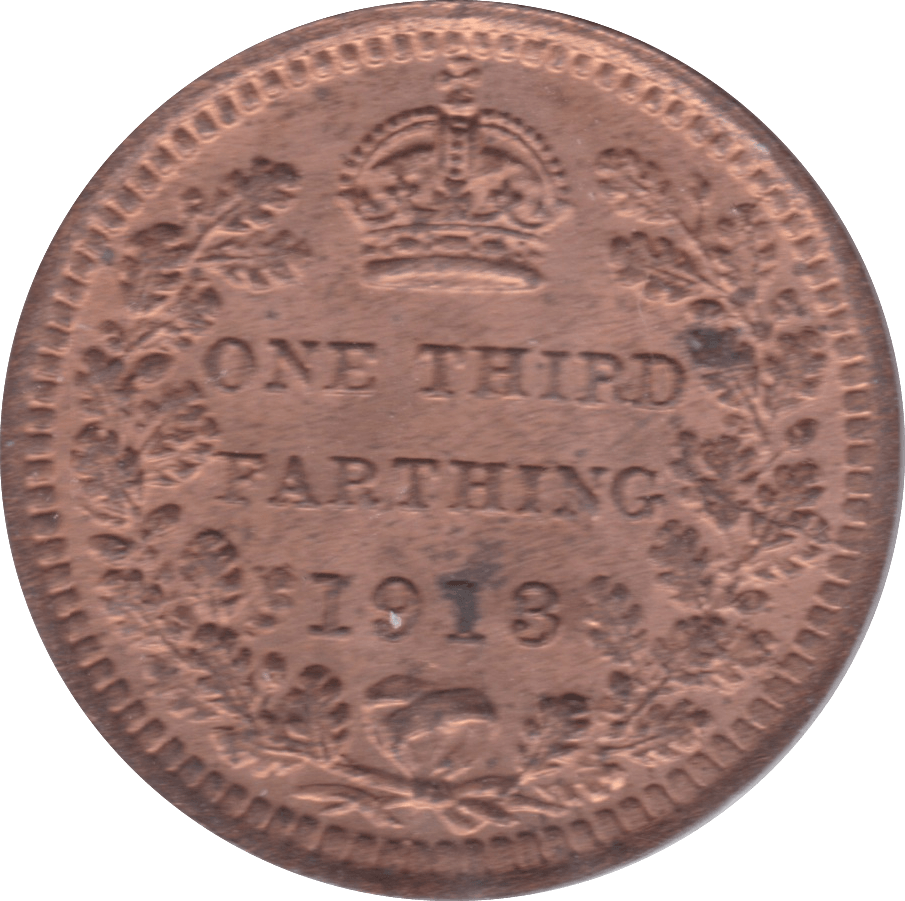 1913 ONE THIRD FARTHING ( UNC ) - One Third Farthing - Cambridgeshire Coins