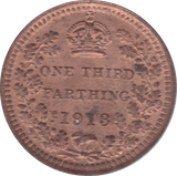 1913 ONE THIRD FARTHING ( UNC ) - One Third Farthing - Cambridgeshire Coins