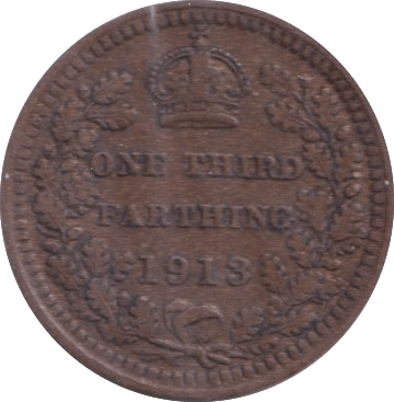 1913 ONE THIRD FARTHING ( VF ) - One Third Farthing - Cambridgeshire Coins