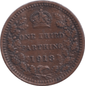 1913 THIRD FARTHING ( GVF ) - One Third Farthing - Cambridgeshire Coins