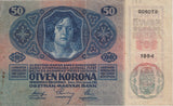 1914 50 KRONEN BANKNOTE AUSTRIA REF 524 - World Banknotes - Cambridgeshire Coins