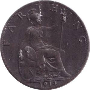 1914 FARTHING ( UNC ) - Farthing - Cambridgeshire Coins