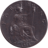 1914 FARTHING ( UNC ) - Farthing - Cambridgeshire Coins