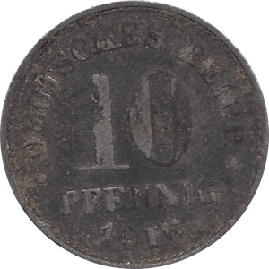 1916 10 PFENNIG WW1 GERMANY - WORLD COINS - Cambridgeshire Coins