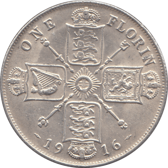 1916 FLORIN ( EF ) - Florin - Cambridgeshire Coins
