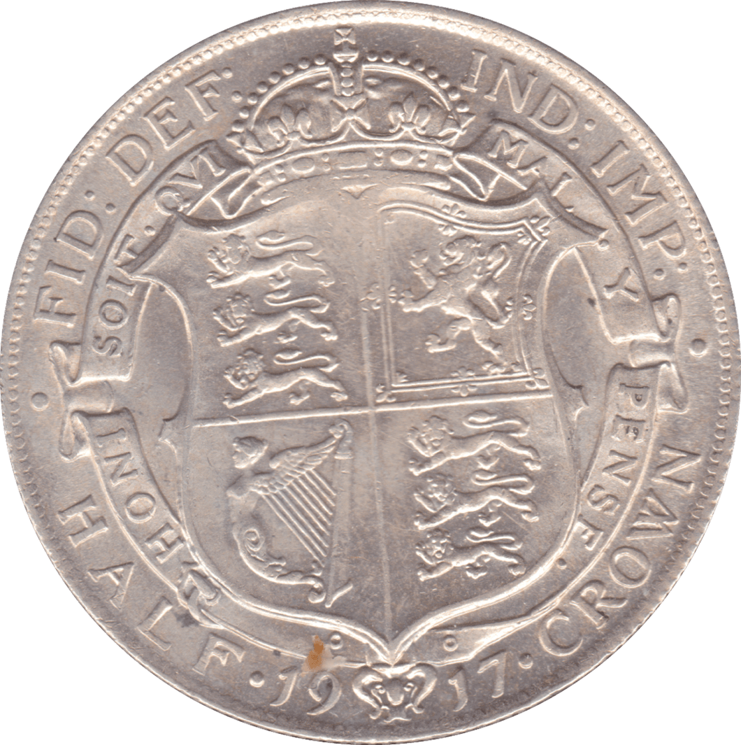 1917 HALFCROWN ( AUNC ) E - Halfcrown - Cambridgeshire Coins