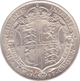 1917 HALFCROWN ( AUNC ) E - Halfcrown - Cambridgeshire Coins