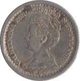 1917 SILVER 10 CENTS NETHERLANDS - SILVER WORLD COINS - Cambridgeshire Coins