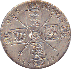 1918 FLORIN ( GVF ) B - Florin - Cambridgeshire Coins