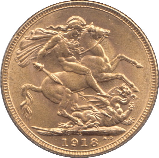 1918 GOLD SOVEREIGN BOMBAY MINT ( UNC ) - Sovereign - Cambridgeshire Coins