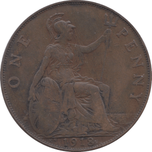 1918 PENNY KN ( VF ) 2 - Penny - Cambridgeshire Coins