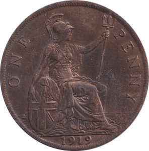 1919 PENNY ( AUNC ) - Penny - Cambridgeshire Coins