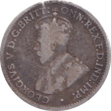 1919 SILVER THREEPENCE AUSTRALIA - SILVER WORLD COINS - Cambridgeshire Coins