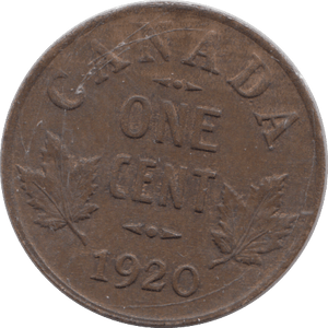 1920 ONE CENT CANADA - WORLD coins - Cambridgeshire Coins