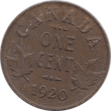 1920 ONE CENT CANADA - WORLD coins - Cambridgeshire Coins