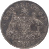1921 AUSTRALIAN THREEPENCE - WORLD COINS - Cambridgeshire Coins