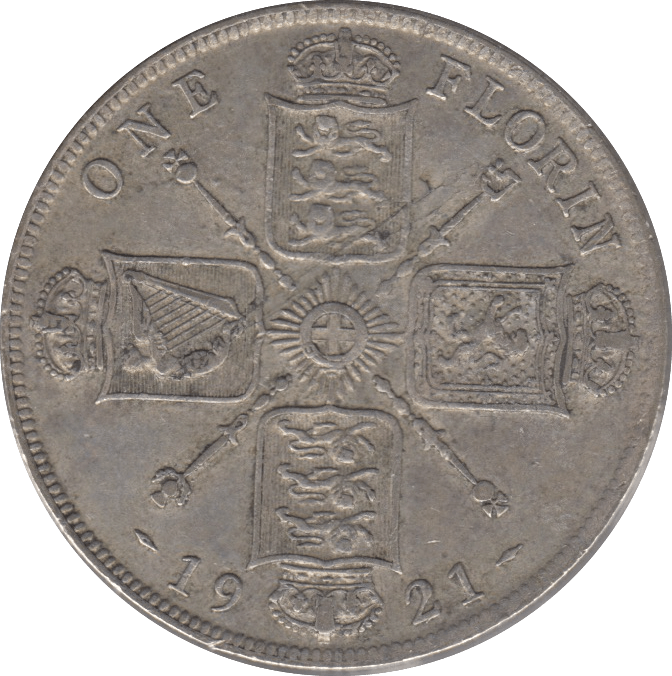 1921 FLORIN ( VF ) 3 - Florin - Cambridgeshire Coins
