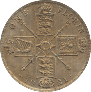 1921 FLORIN ( VF ) 5 - Florin - Cambridgeshire Coins