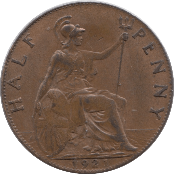 1921 HALFPENNY ( AUNC ) 2 - Halfpenny - Cambridgeshire Coins