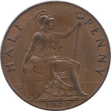 1921 HALFPENNY ( AUNC ) 2 - Halfpenny - Cambridgeshire Coins