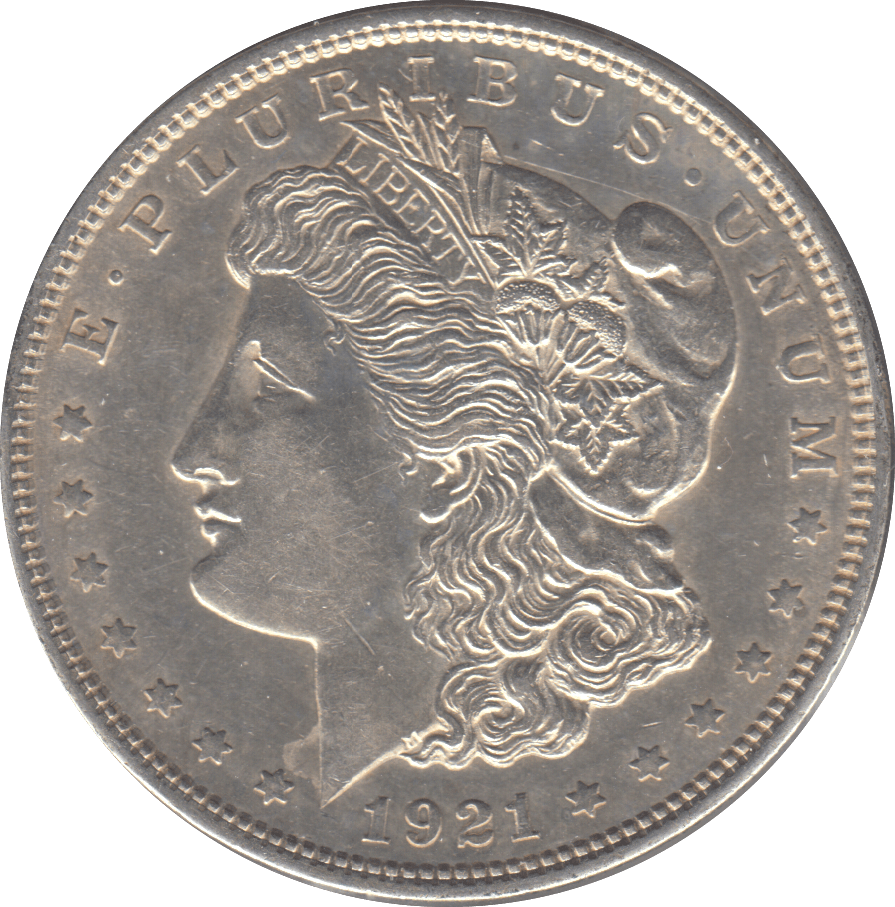 1921 USA SILVER MORGAN DOLLAR PHILADELPHIA MINT 4 - SILVER WORLD COINS - Cambridgeshire Coins