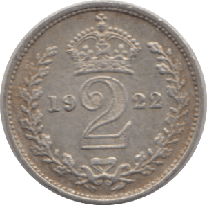 1922 MAUNDY TWOPENCE ( AUNC ) - Maundy Coins - Cambridgeshire Coins