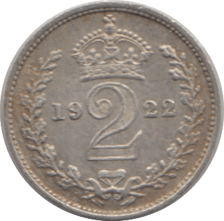 1922 MAUNDY TWOPENCE ( AUNC ) - Maundy Coins - Cambridgeshire Coins