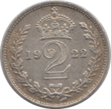 1922 MAUNDY TWOPENCE ( AUNC ) - Maundy Coins - Cambridgeshire Coins