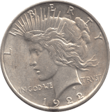 1922 SILVER PEACE DOLLAR USA - SILVER WORLD COINS - Cambridgeshire Coins